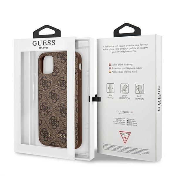 Guess GUHCN61G4GFBR iPhone 11 / Xr 6,1" brązowy/brown hard case